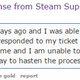 Illustration for article titled Steam Customer Service Is Still Terrible